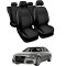 Huse scaune din piele si textil Audi A6 c7 2011-2017 cu bancheta fractionata si cotiera spate
