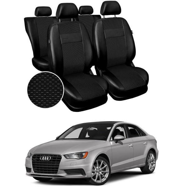 Huse Scaune Audi A3 sedan 2014-218 din piele+textil premium