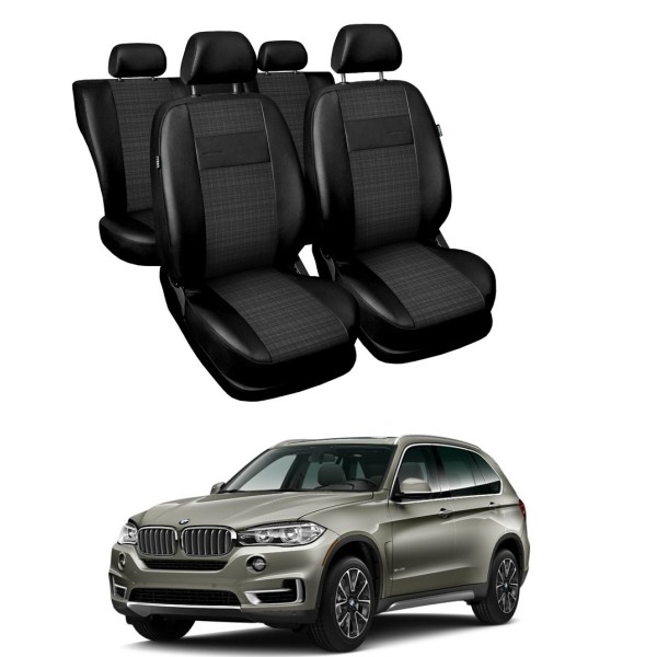 Huse Scaune Bmw X5 F15 2012-2016 din piele si material textil