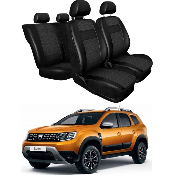 Huse Scaune dedicate din piele si textil Dacia Duster 2019 Huse Scaune dedicate din piele si textil Dacia Duster 2019