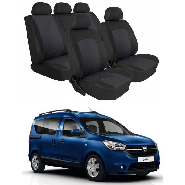 Huse Scaune Dedicate Dacia Dokker  2012-2018 Premium 100% bumbac si textil