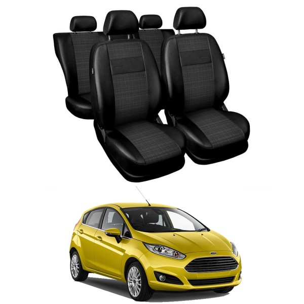 Huse Scaune premium Ford Fiesta 2013-2017 din piele si material textil