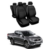 Huse Scaune Fiat Fullback 2016-2019 din piele si material textil