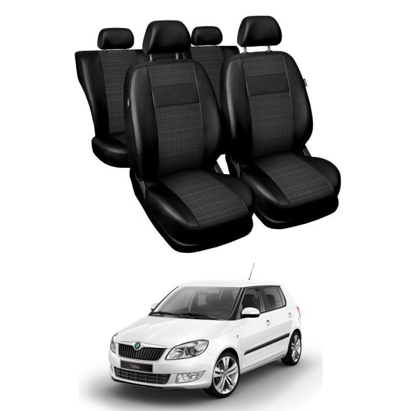 Huse Scaune din piele si material textil Skoda Fabia 2007-2014