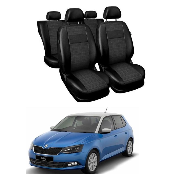 Huse Scaune din piele si material textil Skoda Fabia 2015-2020