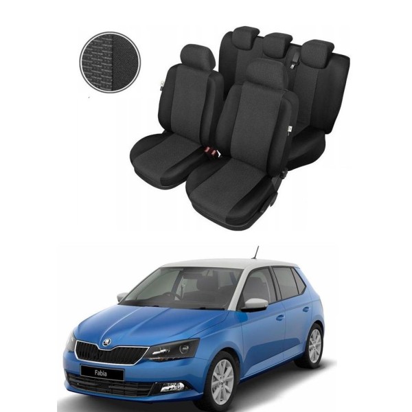 Huse Scaune Dedicate Skoda Fabia  2015-2020 Premium Bancheta Fractionata
