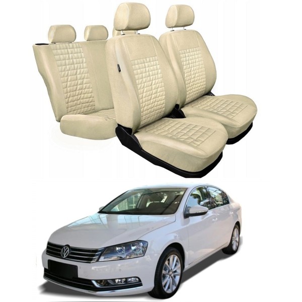 Huse Scaune Bej (VW) Volkswagen Passat B7 2010-2015 Premium Bancheta Fractionata