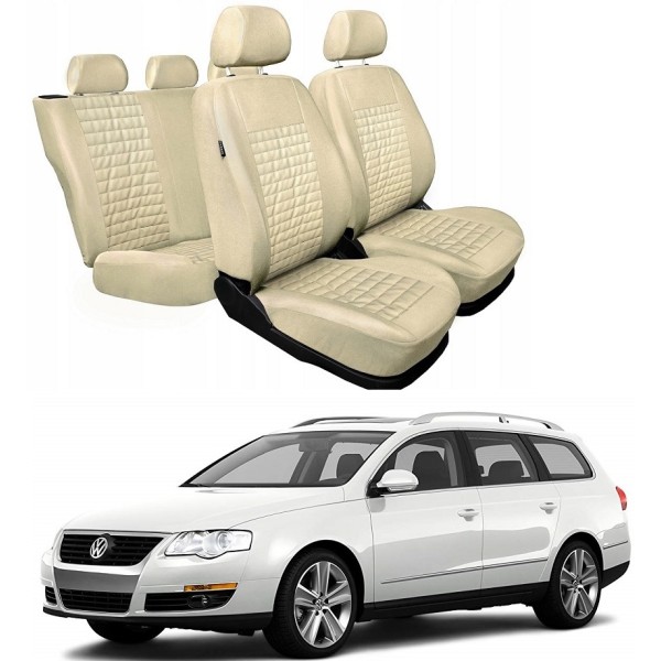 Huse Scaune Bej (VW) Volkswagen Passat B6 2005-2010 Bancheta Fractionata