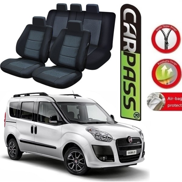 Huse Scaune  5 locuri Dedicate  Fiat Scudo 2009-2017 Premium