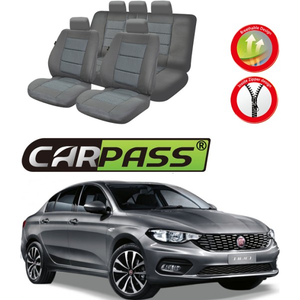 Huse Scaune 5 locuri Dedicate Fiat Tipo 2015-2017 Premium