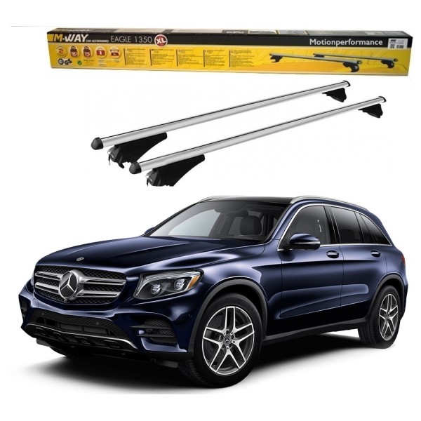 Bare portbagaj dedicate Mercedes GLC 2015-2018 din aluminiu cu sistem antifurt si cheie