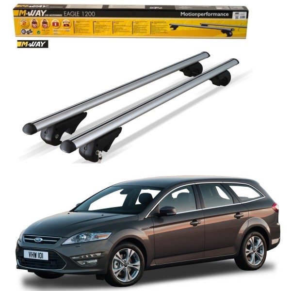 Bare portbagaj dedicate Ford Mondeo Estate -Break 2007-2014 din aluminiu cu sistem antifurt si cheie