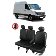 Huse Scaune Vw Crafter 2008 din piele 3 locuri  (2+1)