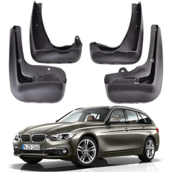 Set Aparatori Noroi fata+spate Bmw Seria 3 F31 Touring 2011-2016 cu sistem de prindere