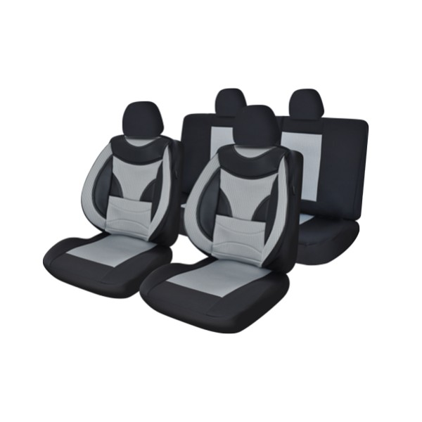 Huse Scaune Dedicate Dacia Duster 2018-2019 Premium Exclusive  cu insertii de piele si suport lombar
