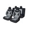 Huse Scaune Dedicate Dacia Duster 2018-2019 Premium Exclusive  cu insertii de piele si suport lombar