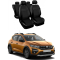 Huse Scaune Dedicate Dacia Sandero 2021 Stepway PIELE SI MATERIAL TEXTIL Premium Bancheta Fractionata