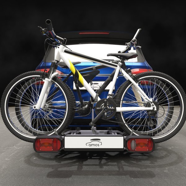 Suport 2 Biciclete prindere pe carligul de remorcare cu functia de pliere si basculare Tytan Plus Compact