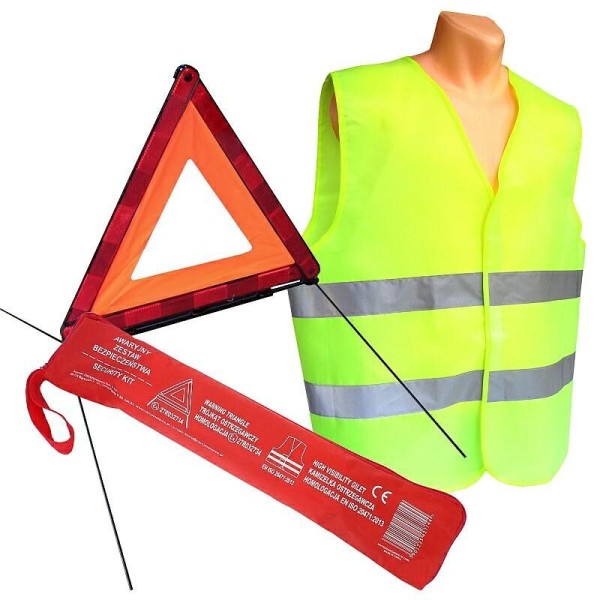 Trusa Kit Siguranta Auto pentru Urgenta (Vesta+Triunghi)