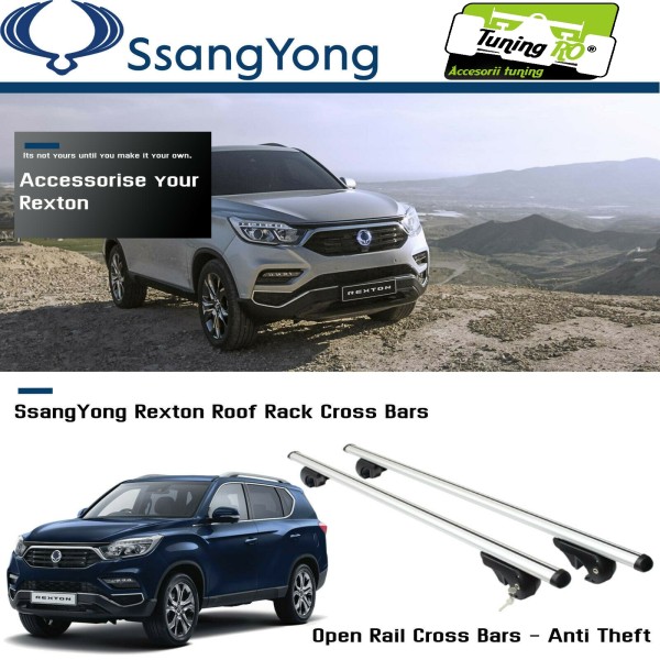 Bare Portbagaj Aero SsangYong Rexton dedicate cu sistem antifurt