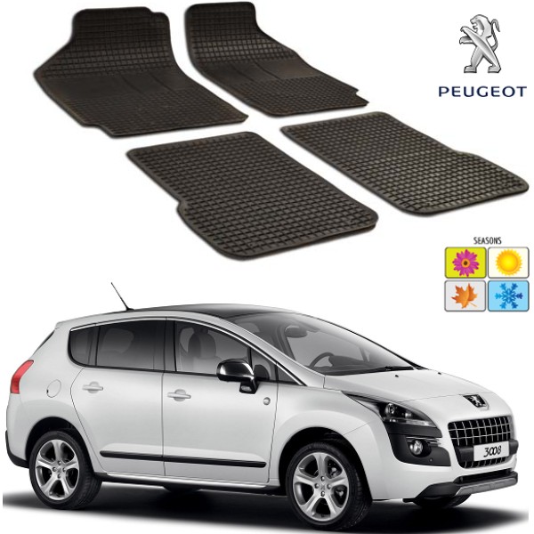 Set covorase auto Hitech din cauciuc Peugeot 3008 2009-2016