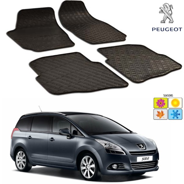 Set covorase auto Hitech din cauciuc Peugeot 5008  2010-2016