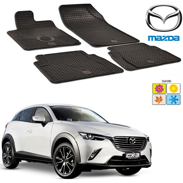 Set covorase auto Hitech din cauciuc pentru Mazda CX-3 2015-2016