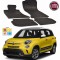 Set covorase auto Hitech din cauciuc Fiat 500L/Trekking/Living 2012-2016