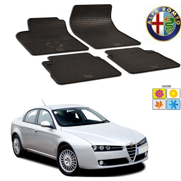 Set covorase auto Hitech din cauciuc Alfa Romeo 159 2004-2011