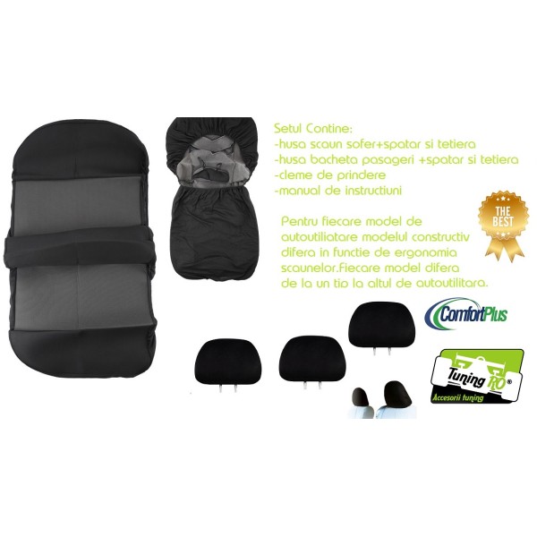 Huse Scaun Ford Transit Custom 2012-2016 3 locuri  Confort Line