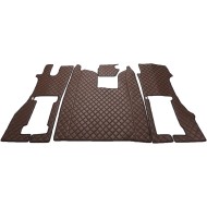 Covorase din Piele romb RENAULT T 2021 automat acopera toata podeaua cabinei culoare Visiniu Maro Coniac Editie Speciala