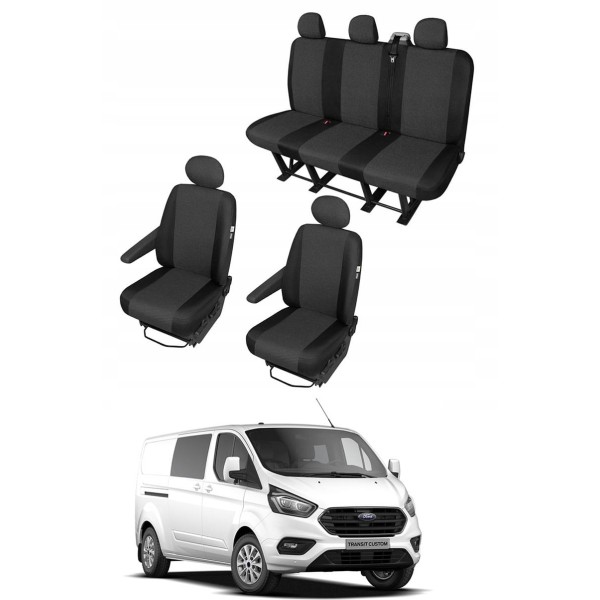 Huse Scaune 5 Locuri Ford Transit Custom 2012-2020 cabina dubla