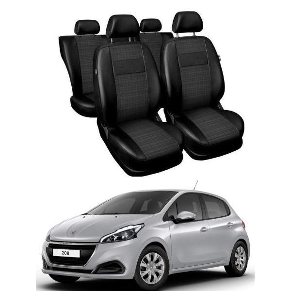 Huse Scaune Peugeot 208 2012-2019 piele si textil