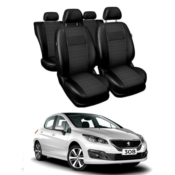Huse Scaune Peugeot 308 2008-2013 piele si textil