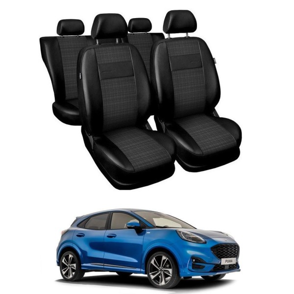 Huse Scaune Ford Puma 2019-2020 din piele si textil Huse Scaune Ford Puma 2019-2020 din piele si textil