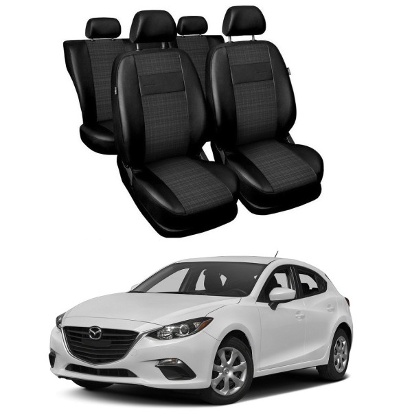 Huse Scaune Mazda 3 Sedan/Hatchback 2013-2018 piele si textil