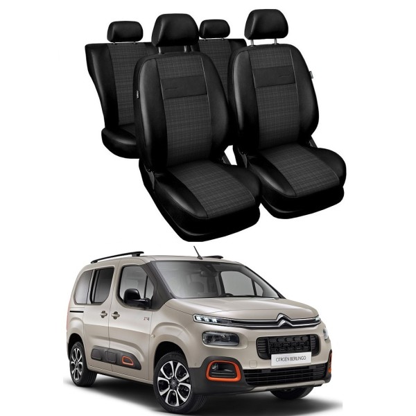 Huse Scaune piele si textil Citroen Berlingo 2018-2020
