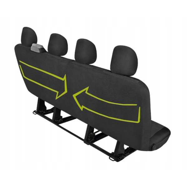 Huse Scaune Vw Crafter 7 locuri cabina dubla doka 2006-2017, dedicate din bumbac premium