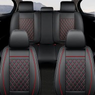 Huse Scaune Piele Romb Rosu Negru Peugeot 308 II 2013-2024