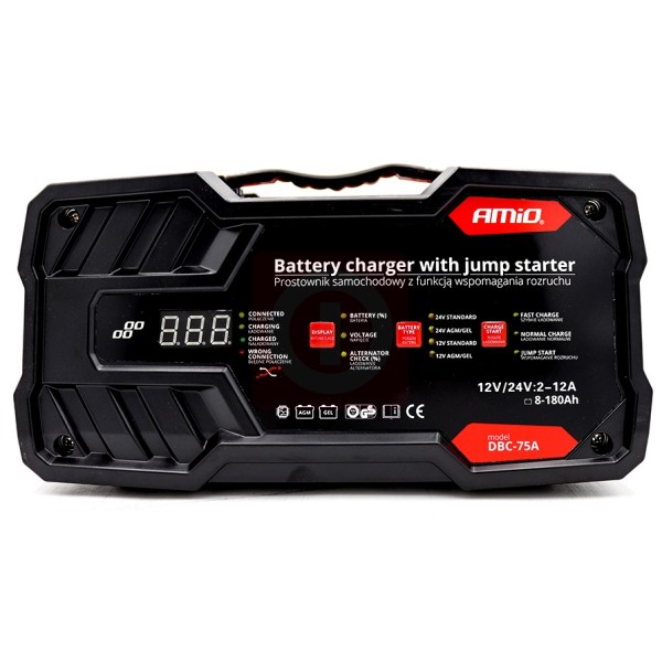 Robot profesional Pornire baterii masini si camioane cu functia de Redresor Jump Starter 12/24V 180 AH incarcator baterii profesional