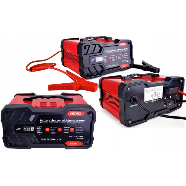 Robot profesional Pornire baterii masini si camioane cu functia de Redresor Jump Starter 12/24V 180 AH incarcator baterii profesional