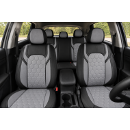 Huse Scaune OPEL AMPERA 2012-2014   din piele Negru+ Gri Premium cu insertii de piele  compatibil cu scaune incalzite si ventilate
