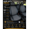 Huse Scaune KIA STINGER 2017-2023  textil si piele premium cu bancheta fractionata si airbag compatibil cu incalzire si ventilatie scaune