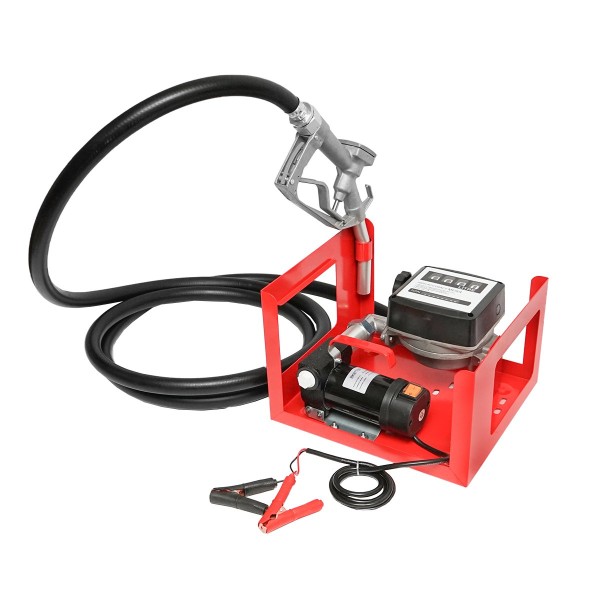 Pompa transfer diesel  12V 40L/min cu contor, furtun aspiratie 1.5m, furtun transfer 4m, pompa de ulei pentru încălzire, pompă de ulei autoamorsantă 300 W