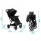 Carucior copii Little Rider Siena Culoare Negru pliabil, ușor, compact Certificare Siguranta