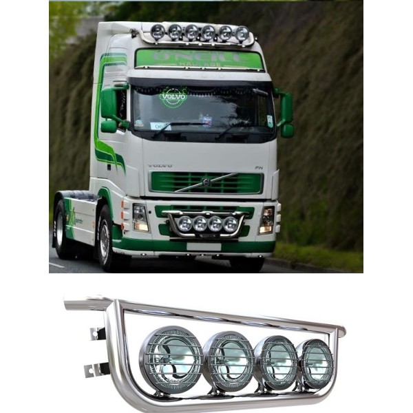 Bullbar/Bara Proiectoare Inox Grila Partea Inferioara Volvo FH/FM 2000-2013