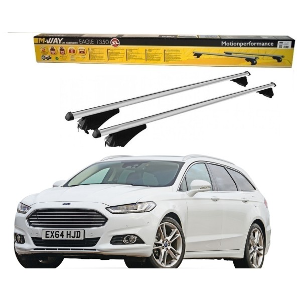 Bare portbagaj dedicate Ford Mondeo Estate Break 2015-2018 din aluminiu cu sistem antifurt si cheie