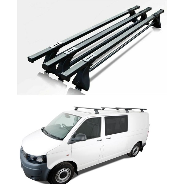 Set 3 bare plafon portbagaj Vw Transporter T7 Caravelle 2021 din otel Tuningro