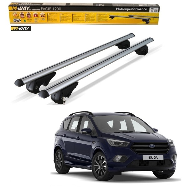Bare portbagaj dedicate Ford Kuga  2016-2018 din aluminiu cu sistem antifurt si cheie