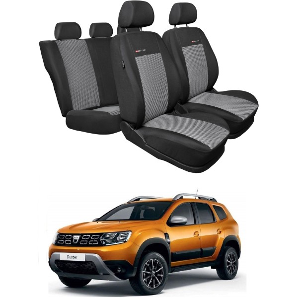 Huse Scaune Dedicate Dacia Duster 2018 Premium 100% bumbac si textil